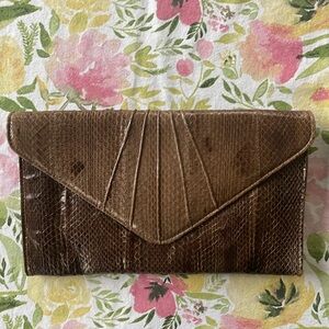 Vintage Snakeskin Clutch Purse